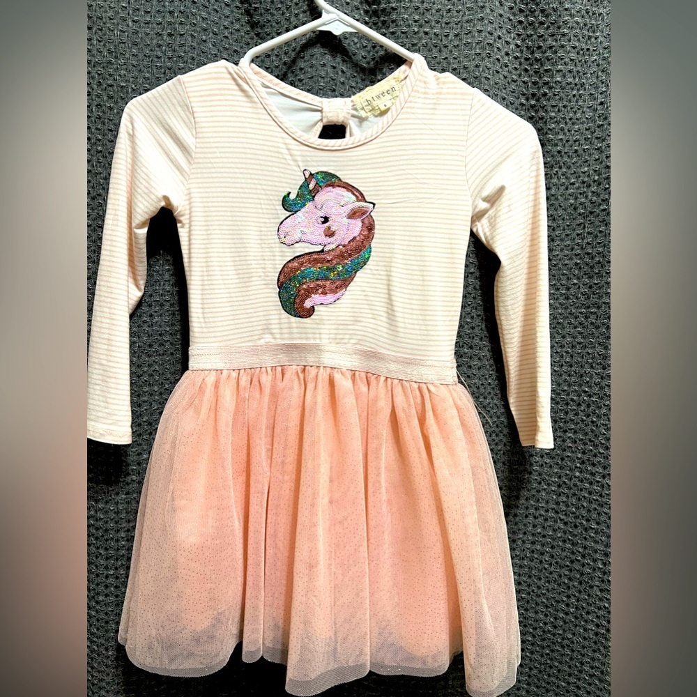 BTween sequined unicorn tutu dress.